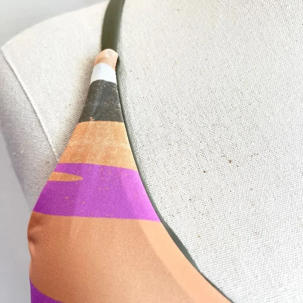 PrAna Willow Falls Reversible Swim Top Orange Pink Green NWT Size XL